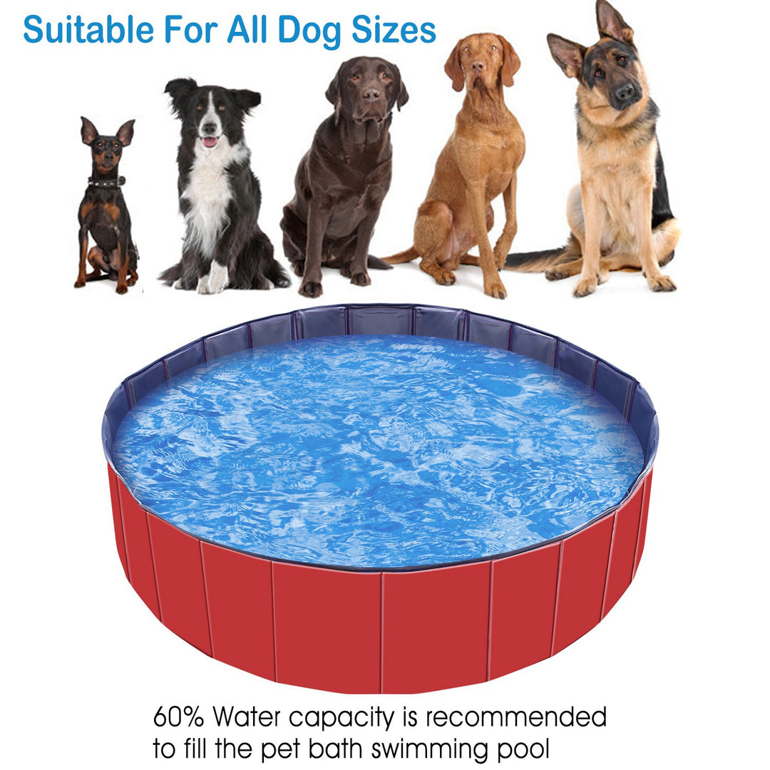 Foldable Dog Swimming Pool – Large PVC Pet Bath Tub