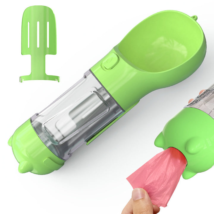 Green ice cream maker with a pink ice cream cone on a white background