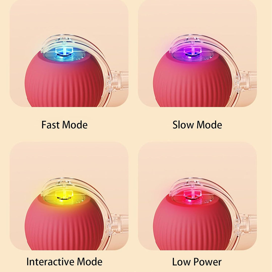 Four modes of a device with different colored lights on a beige background
