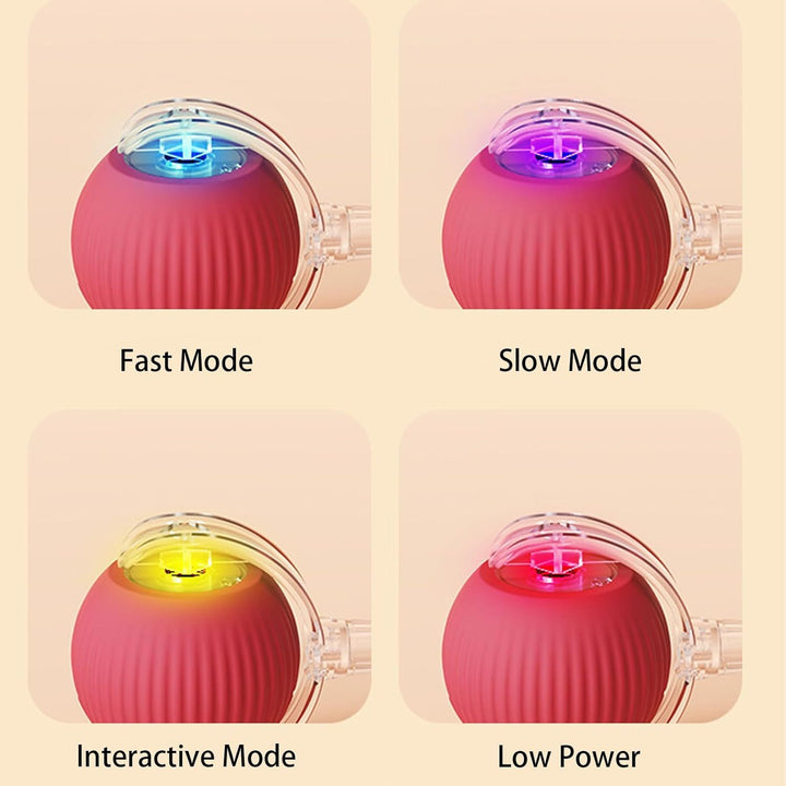 Four modes of a device with different colored lights on a beige background