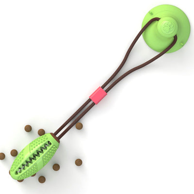 Green Suction Cup Tug Toy for Dogs on a white background