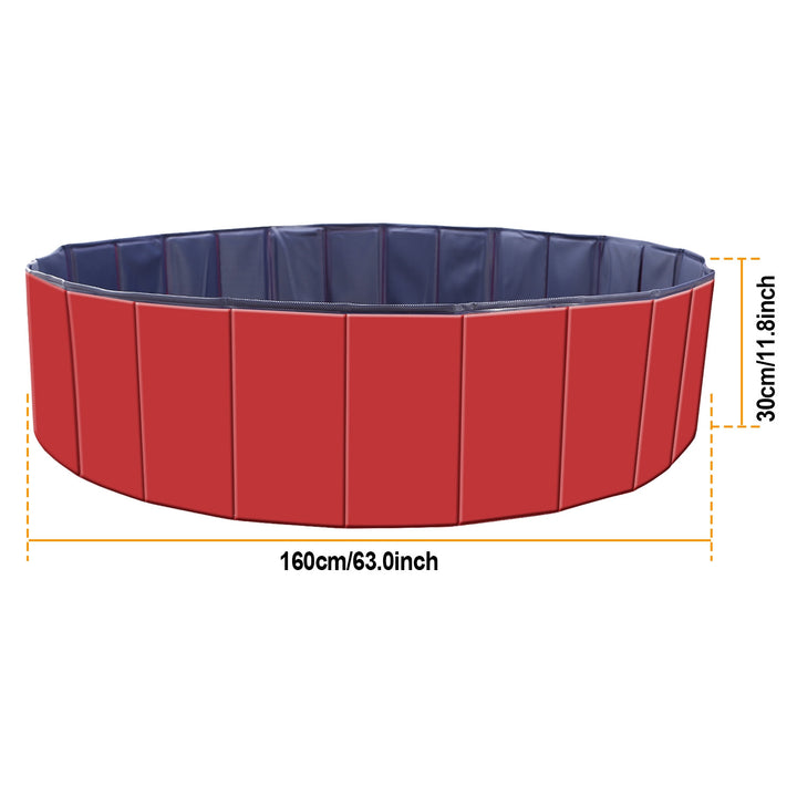 Foldable Dog Swimming Pool – Large PVC Pet Bath Tub