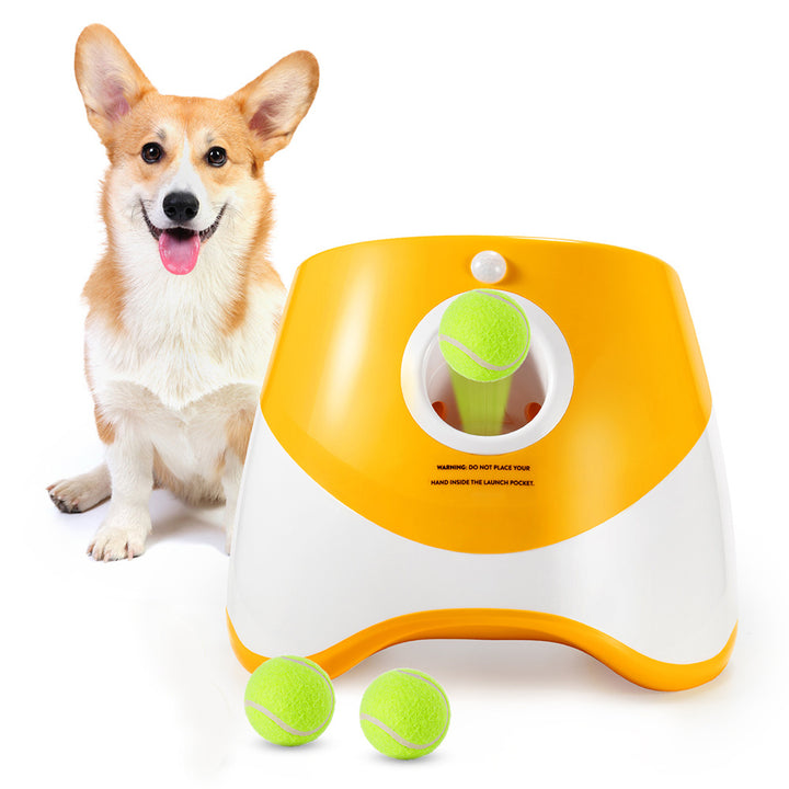 Orange Automatic Ball Throwing Machine for Dogs