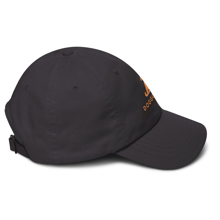 Black cap with doggo shop logo on a white background