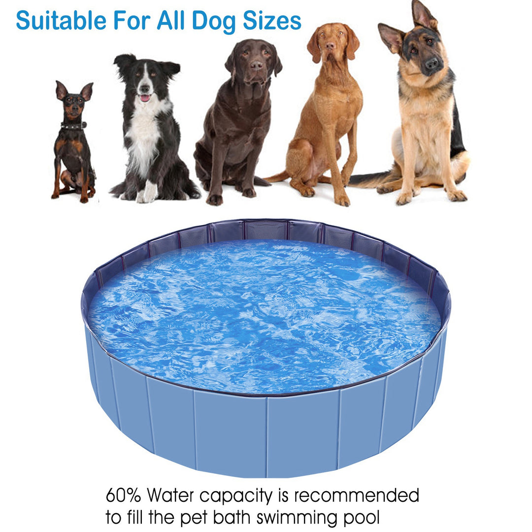 Foldable Dog Swimming Pool – Large PVC Pet Bath Tub